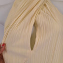 Second-Hand - Camilla and Marc Alto Dropped Waist Cream Halter Maxi Dress Size 14 - SwapUp