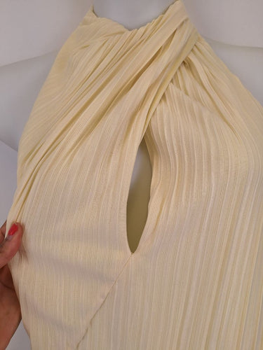 Second-Hand - Camilla and Marc Alto Dropped Waist Cream Halter Maxi Dress Size 14 - SwapUp