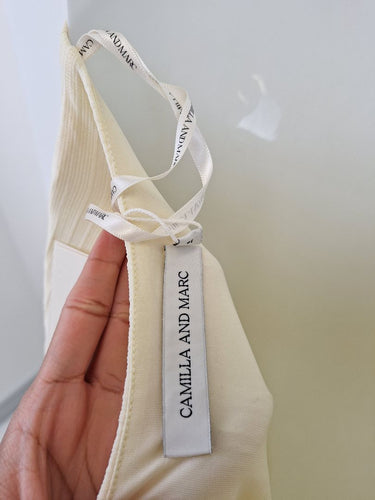 Second-Hand - Camilla and Marc Alto Dropped Waist Cream Halter Maxi Dress Size 14 - SwapUp