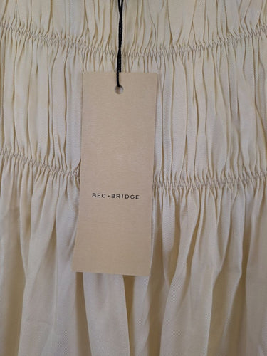 Second-Hand - Bec & Bridge Dali Ivory Shift Mini Dress Size 10 - SwapUp