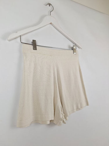 Second-Hand - Assembly Label Chalk June Silk Knit Shorts Size 8 - SwapUp