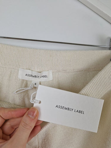 Second-Hand - Assembly Label Chalk June Silk Knit Shorts Size 8 - SwapUp