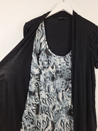 Second-Hand - AB Studio Efrotless Layered Cardigan and Top Size L - SwapUp