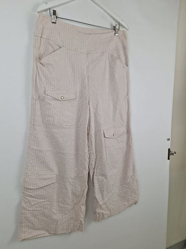 Second-Hand - Motto Striped Cargo Culoette Pants Size 18 - SwapUp