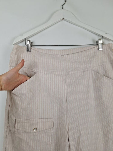 Second-Hand - Motto Striped Cargo Culoette Pants Size 18 - SwapUp
