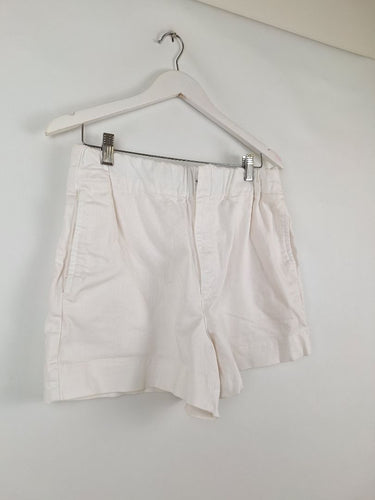 Second-Hand - Seed Clssic Structured White Mini Shorts Size 12 - SwapUp
