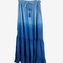 Second-Hand - Tree of Life Flowy Blue Gradient Tiered Skirt Size S/M - SwapUp