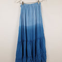 Second-Hand - Tree of Life Flowy Blue Gradient Tiered Skirt Size S/M - SwapUp