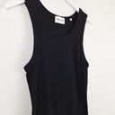 Second-Hand - Article One Essential Black Ribbed Full Length Singlet Top Size S - SwapUp