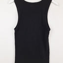 Second-Hand - Article One Essential Black Ribbed Full Length Singlet Top Size S - SwapUp