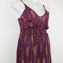 Second-Hand - Tree of Life Purple Amelia Shimmering Maxi Dress Size L - SwapUp