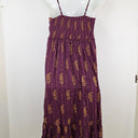 Second-Hand - Tree of Life Purple Amelia Shimmering Maxi Dress Size L - SwapUp