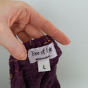 Second-Hand - Tree of Life Purple Amelia Shimmering Maxi Dress Size L - SwapUp