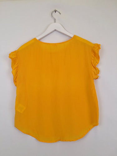 Second-Hand - Gorman Fun Sunshine Silk Blend Top Size XS - SwapUp