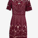Second-Hand - Review Plum Tailored Lace Midi Dress Size 6 - SwapUp