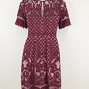 Second-Hand - Review Plum Tailored Lace Midi Dress Size 6 - SwapUp