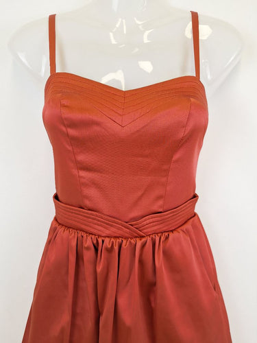 Second-Hand - Pilgrim Shimmering Copper Cocktail Mini Dress Size 6 - SwapUp
