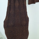 Second-Hand - Marcs Chocolate Shimmer Diamond Knit Top Size XS - SwapUp