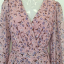 Second-Hand - Pink Lace Long Sleeve Midi Dress Size 10 - SwapUp