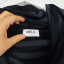 Second-Hand - Mela Purdie Edgy Striped Cowl Neck Top Size 12 - SwapUp