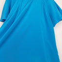 Second-Hand - Witchery Silk Frill Back Azure Blouse Size 12 - SwapUp
