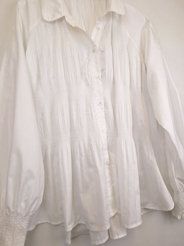 Second-Hand - Brave + True Ruched Detail Shirt Size L - SwapUp