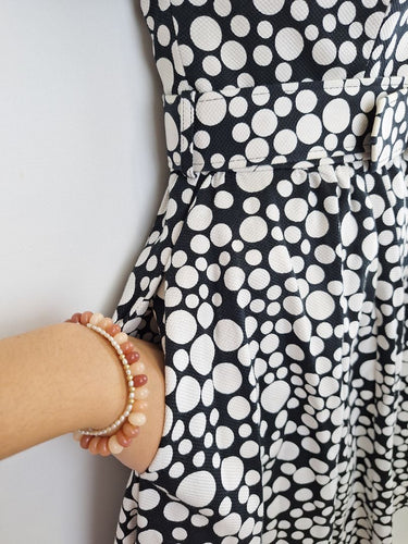 Second-Hand - Jayson Brunsdon Asymmetrical Off Shoulder Funky Polka Dot Cocktail Dress Size 14 - SwapUp