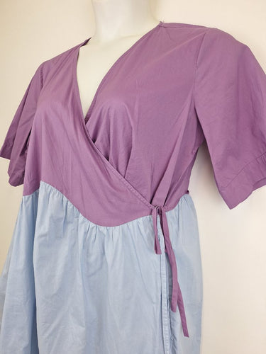 Second-Hand - Gorman Playful Two Tone Wrap Dress Size 10 - SwapUp