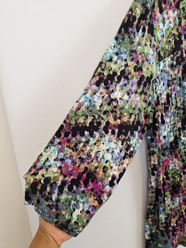 Second-Hand - Taking Shape Abstract Garden Tones Comfy Top Size XL - SwapUp