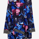 Second-Hand - Taking Shape Watercolour Floral Stripe Contrast Top Size XL - SwapUp