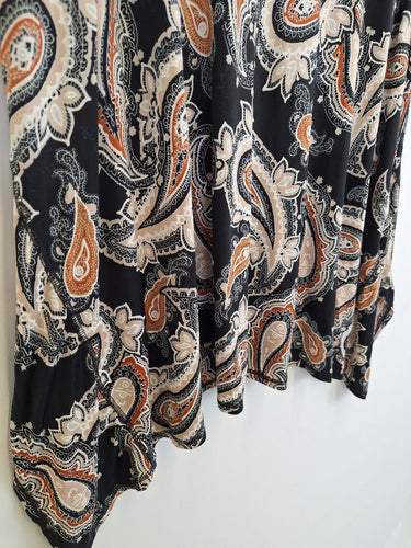 Second-Hand - Taking Shape Bohemian Brown Paisley Top Size XL - SwapUp