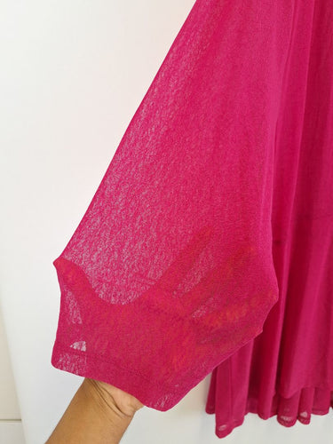 Second-Hand - Taking Shape Vibrant Pink Tie Front Cardigan Size XL - SwapUp
