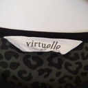 Second-Hand - Virtuelle Khaki Cheetah Ribbed Edge Top Size 20 - SwapUp