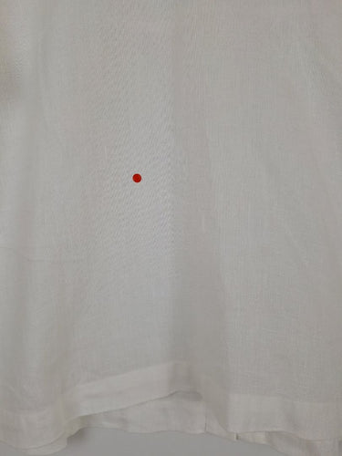 Second-Hand - Sportscraft Crisp White Linen Button Back Top Size 10 - SwapUp