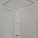 Second-Hand - Sportscraft Crisp White Linen Button Back Top Size 10 - SwapUp