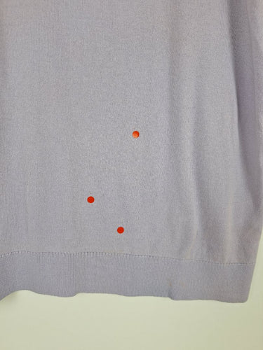 Second-Hand - Sportscraft Lavender Beaded Jewel Neck Top Size M - SwapUp