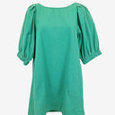 Second-Hand - Boho Bird Puff Sleeve Shift Mini Dress Size 8 - SwapUp