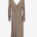 Second-Hand - Seed Leopard Long Sleeve Midi Dress Size 6 - SwapUp