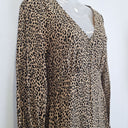 Second-Hand - Seed Leopard Long Sleeve Midi Dress Size 6 - SwapUp