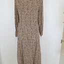 Second-Hand - Seed Leopard Long Sleeve Midi Dress Size 6 - SwapUp
