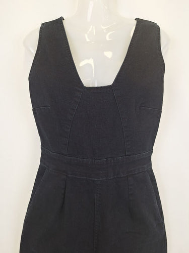 Second-Hand - Great Plains Dark Denim Tailored Jumpsuit Size 6 - SwapUp
