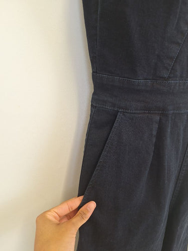 Second-Hand - Great Plains Dark Denim Tailored Jumpsuit Size 6 - SwapUp