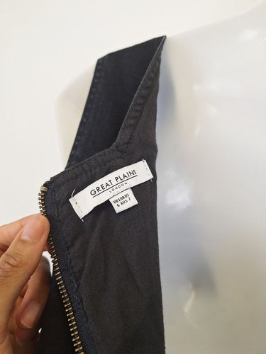 Second-Hand - Great Plains Dark Denim Tailored Jumpsuit Size 6 - SwapUp