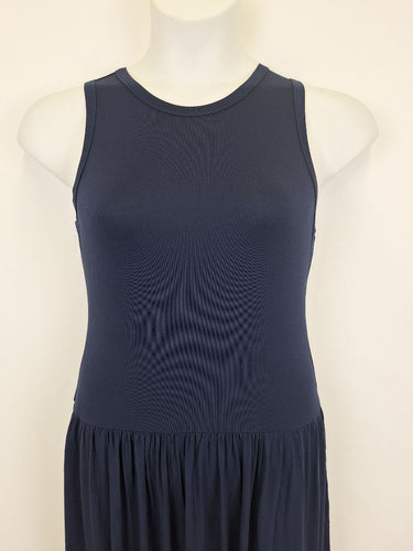 Second-Hand - Dharma Bums Everyday Navy Maxi Dress Size L - SwapUp