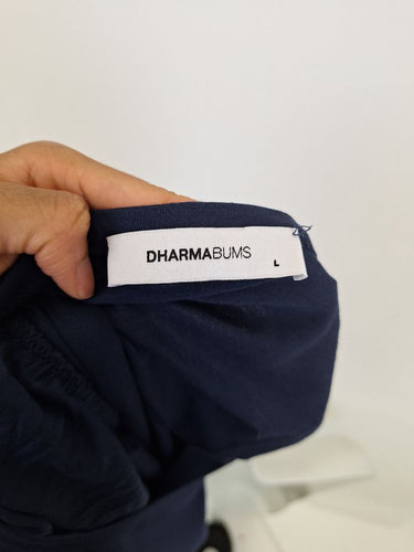 Second-Hand - Dharma Bums Everyday Navy Maxi Dress Size L - SwapUp