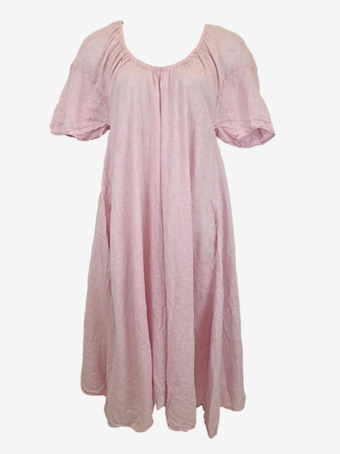 Scanlan Theodore Effortless Cotton Candy Linen Maxi Dress Size 10