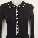 Second-Hand - Thanne Ribbed Collar Long Sleeve Midi Dress Size S - SwapUp
