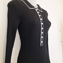 Second-Hand - Thanne Ribbed Collar Long Sleeve Midi Dress Size S - SwapUp