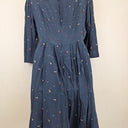 Second-Hand - Hi There by Karen Walker Sophisticated Blue Meadow Midi Dress Size 10 - SwapUp
