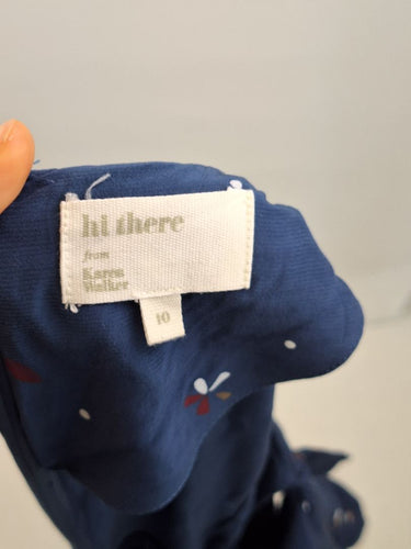 Second-Hand - Hi There by Karen Walker Sophisticated Blue Meadow Midi Dress Size 10 - SwapUp